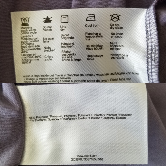 ESPRIT Lilac Sleeveless V-Neck Stretchy Wrap Dress Size M - Picture 9 of 11